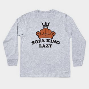 Sofa King Lazy Kids Long Sleeve T-Shirt